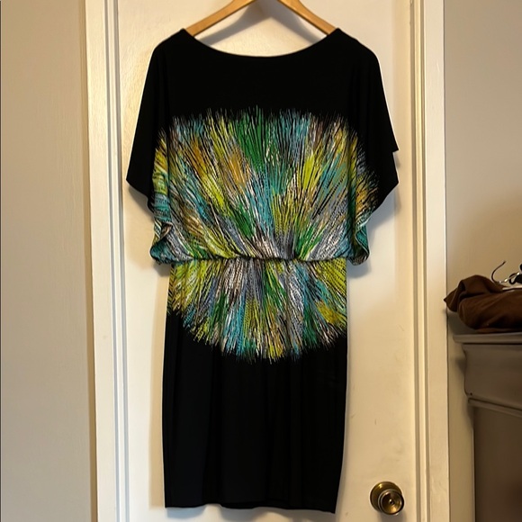 Black Dress with Vibrant Pattern - Picture 5 of 5